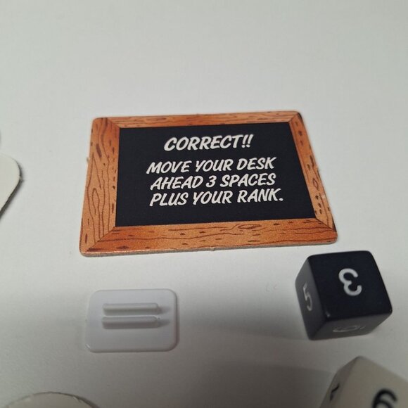 Go To Head of Class Tokens Replacement Pieces Students Teacher Dice Vintage - Picture 4 of 6